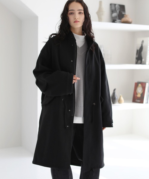 モッズコート コート ビッグシルエットメルトンM-65ロングモッズコート