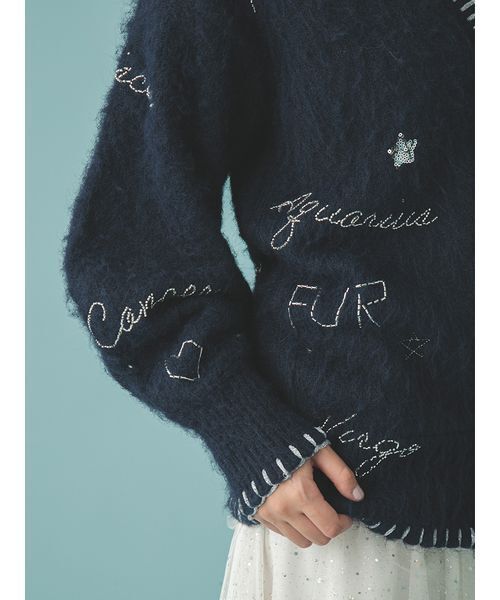 FURFUR（ファーファー） カーディガン スターモチーフ刺繍カーディガン