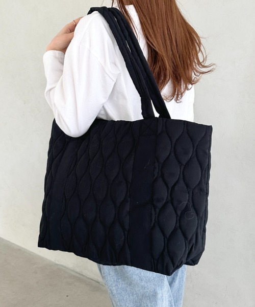 トートバッグ 「A4サイズ収納可」キルティングビッグトートバッグ