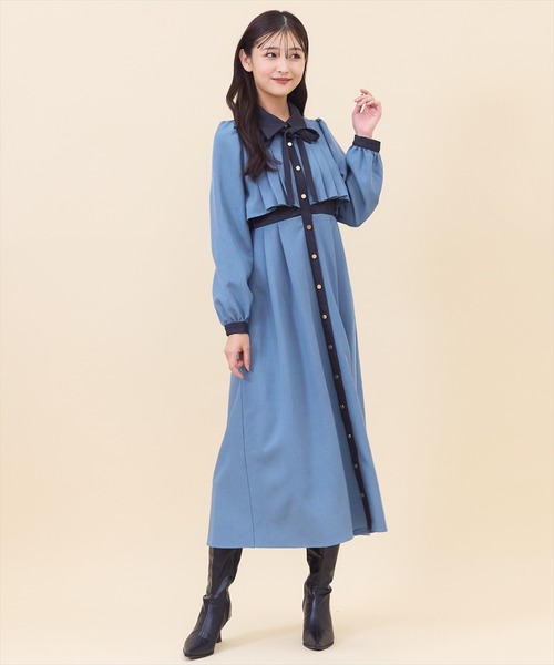 REDYAZEL（レディアゼル） ワンピース バイカラータックプリーツシャツ