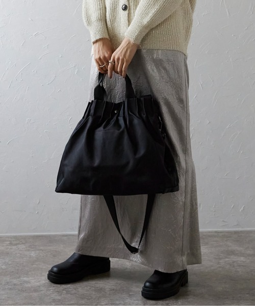 Lien Select トートバッグ ギャザーナイロントート バッグ / 通勤 通学