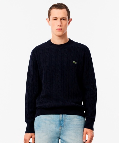 LACOSTE（ラコステ） セーター ニット ミドルゲージ ウールケーブル