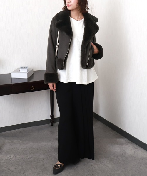 libelle more（リベル モア） レザージャケット ライダース スウェード