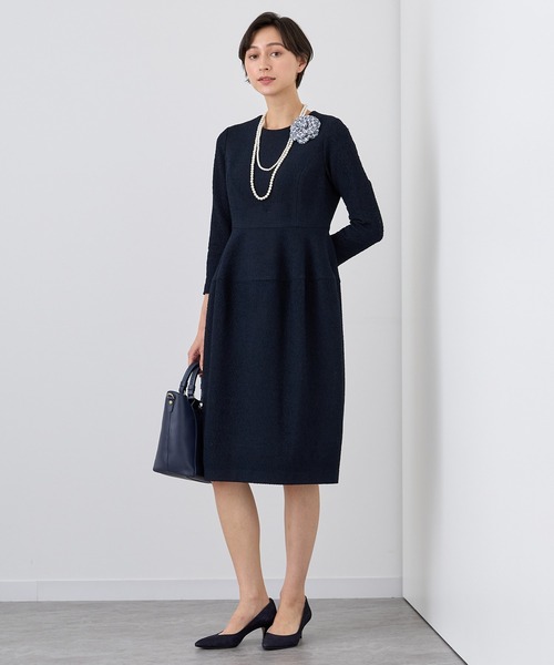 ANAYI（アナイ） ワンピース ツイードジャージーコクーン ワンピース