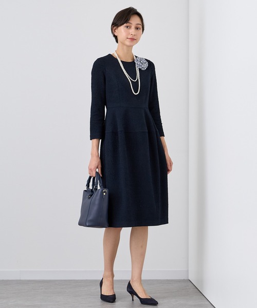 ANAYI（アナイ） ワンピース ツイードジャージーコクーン ワンピース