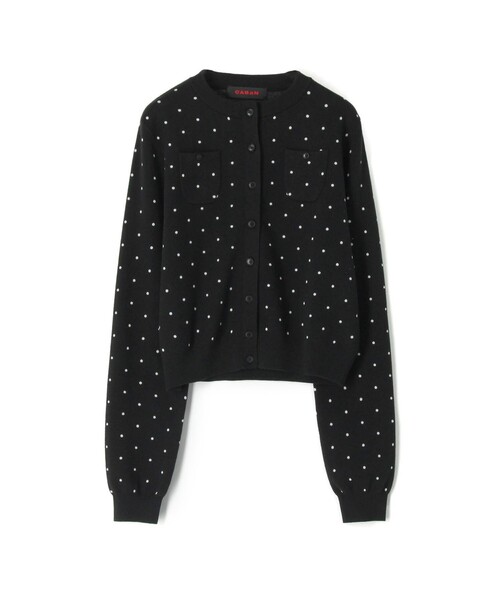 CABaN（キャバン） カーディガン コットンカシミヤ ドットジャカード
