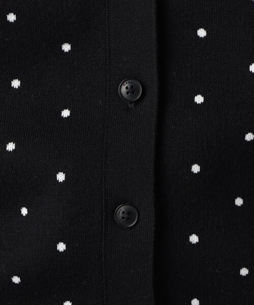 CABaN（キャバン） カーディガン コットンカシミヤ ドットジャカード