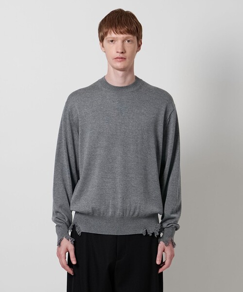 LOEFF（ロエフ） ニット セーター 「LOEFF」ダメージ クルーネック