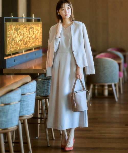 7days Life Styling セットアップ 「洗える」キーネックジャケット