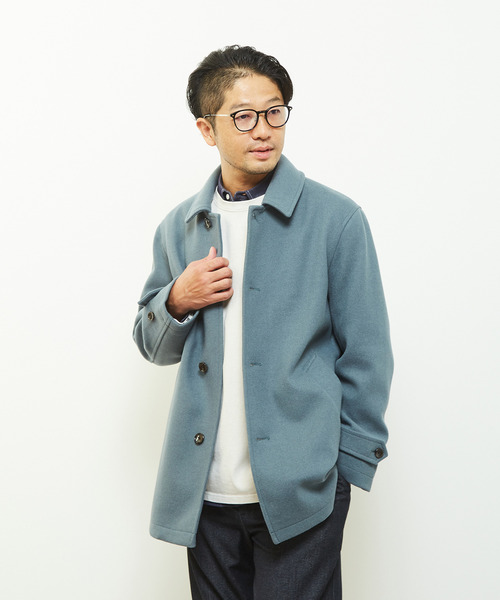 MEN'S MELROSE ステンカラーコート コート 「WEB限定」テックメルトン