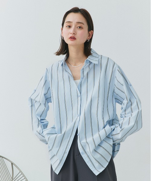 ad thie（アドティエ） ブラウス シャツ ロールアップ マルチ