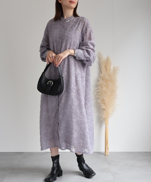 sakishimatokyo シャツワンピース 「2WAY」ジャガードフラワー シャツ