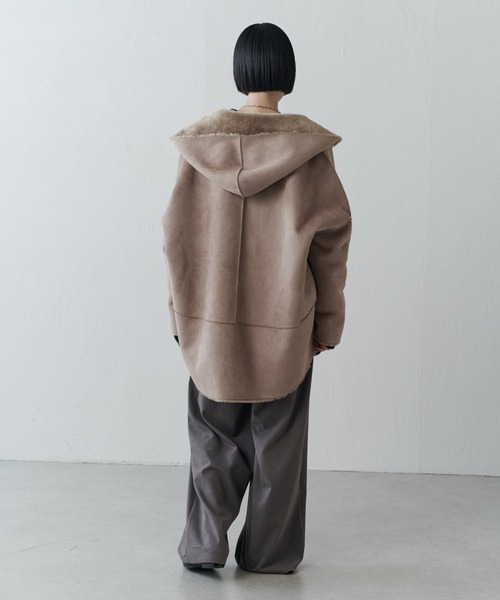 Lui's（ルイス） ムートンコート ボアコート フェイクムートンコクーン