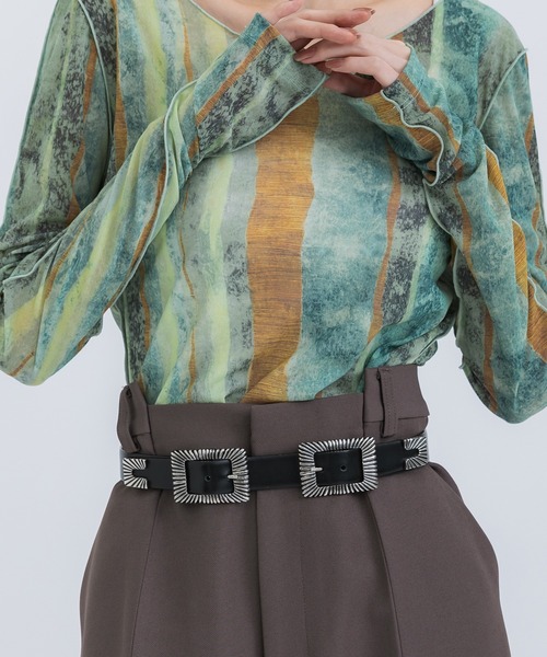 TOGA（トーガ） ベルト 「TOGA TOO/トーガトゥ」Double square buckle