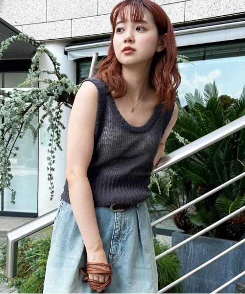 DOUBLE NAME（ダブルネーム） ニット セーター モヘアタッチシアー