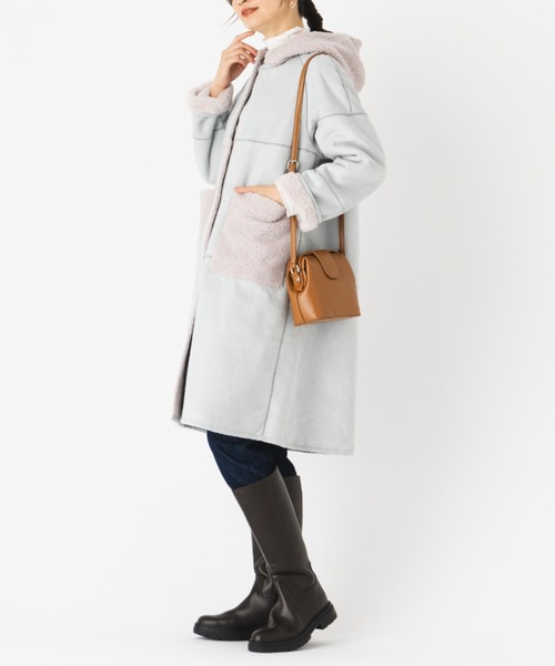 ムートンコート ボアコート 「HIT ITEM！」リバーシブル エコファー