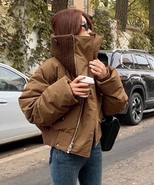 CELENA BEATS ダウンコート ダウンジャケット スタンド ビッグ カラー