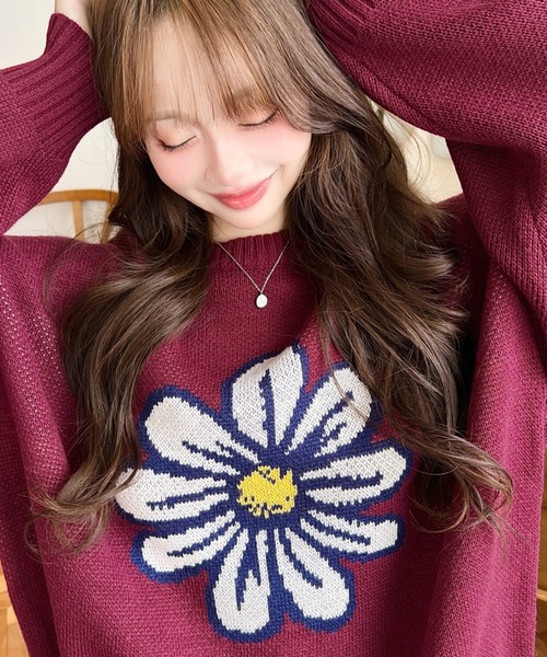 moment+ ニット セーター 「累計販売枚数2万枚突破！」5Gフラワー