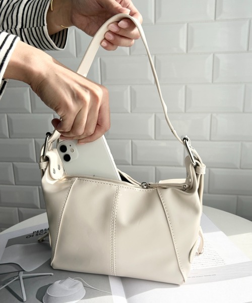 ショルダーバッグ バッグ PUベルトデザインハンドバッグ レディース