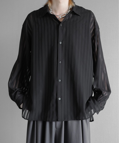 KUUUPY（クーピー） シャツ Shadow Stripe Sheer Shirt - シャドー