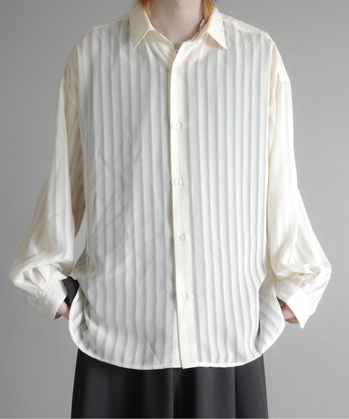 KUUUPY（クーピー） シャツ Shadow Stripe Sheer Shirt - シャドー