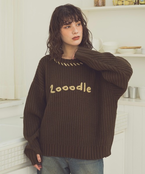 Zooodle セーター ニット Stitch Logo knit - ステッチロゴニット