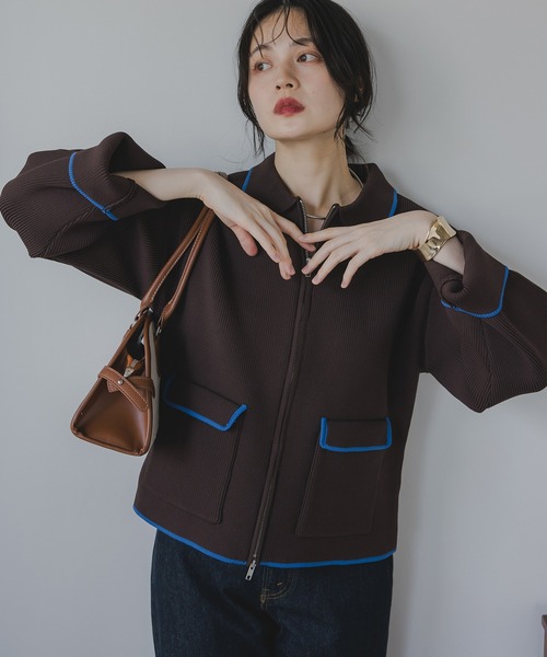 210nouve（トゥージュヌーヴ） カーディガン スポンディッシュ 配色