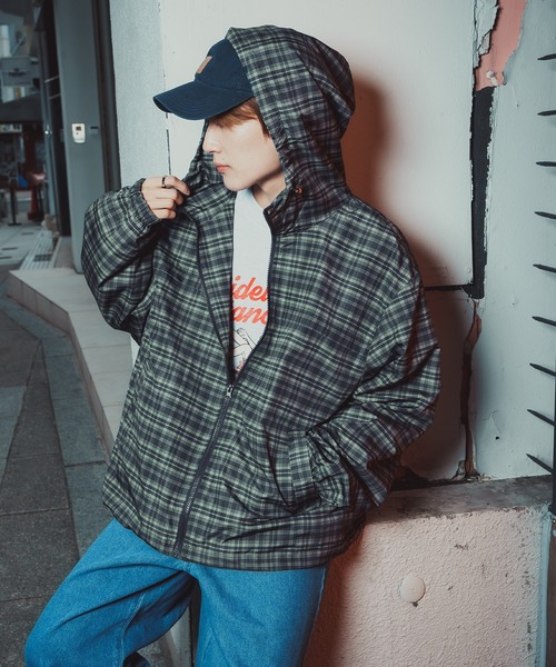 improves（インプローブス） ナイロンジャケット チェック柄