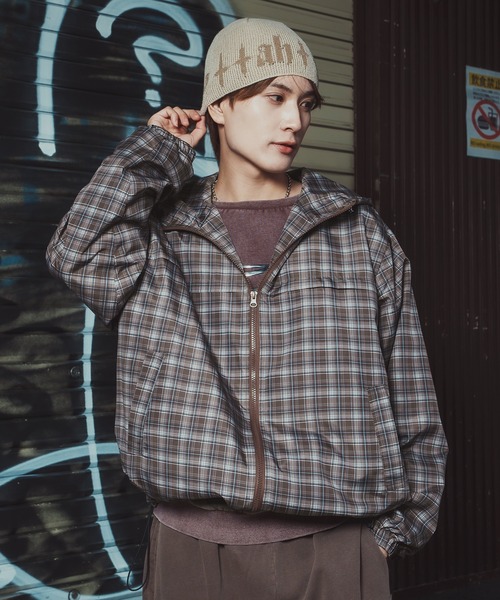 improves（インプローブス） ナイロンジャケット チェック柄