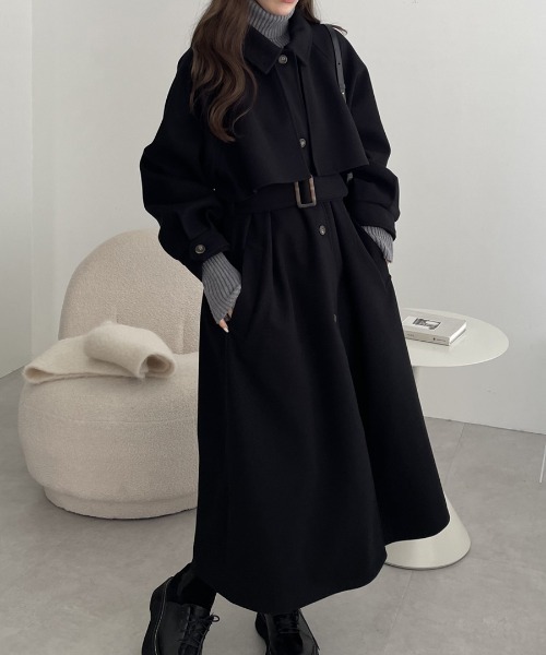 andme（アンドミー） ステンカラーコート コート 「新色追加」ベルト