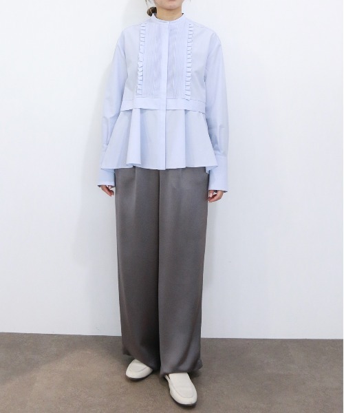 Marilyn Moon（マリリンムーン） タックフリルフレアシャツ レディース