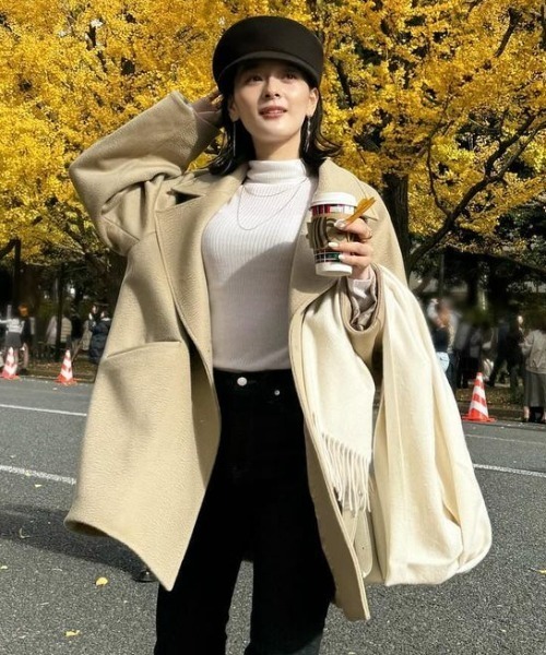 anuans（アニュアンス） ステンカラーコート ミドルスケールコート