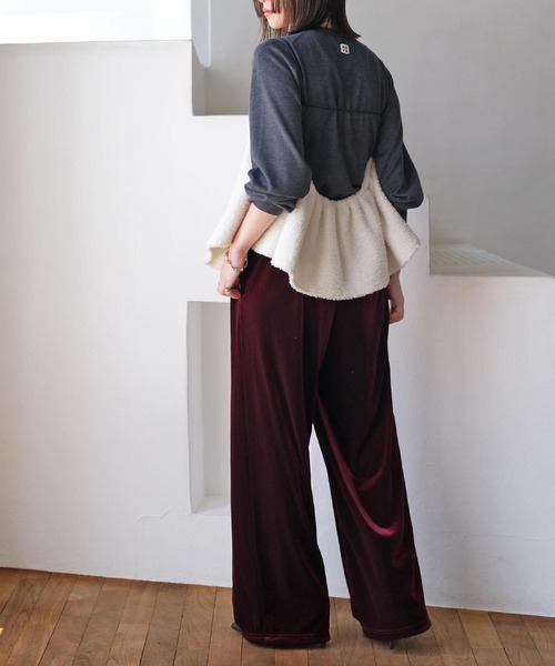 AKTE（アクテ） ブラウス シャツ ボアキャミソール レディース