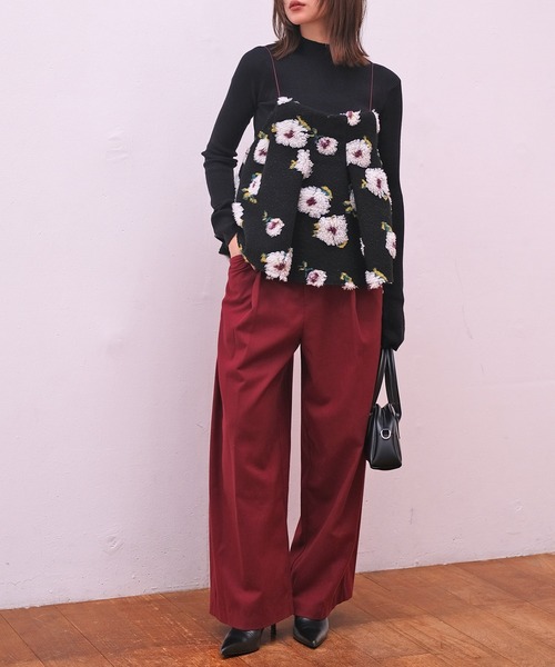 AKTE（アクテ） ブラウス シャツ ボアキャミソール レディース