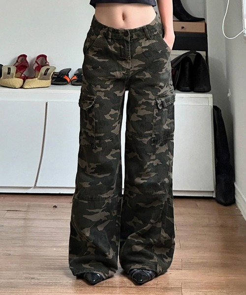 MEMECLE（メメクル） ジーンズ デニム デニムパンツ 「 」迷彩柄