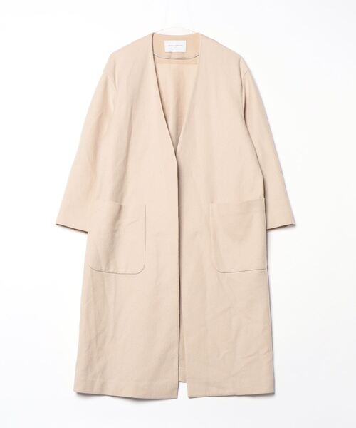 UNITED ARROWS（ユナイテッドアローズ） ノーカラーコート - ベージュ