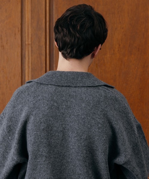 LURAKU セーター ニット Wool Layered Knit Polo / ウールレイヤード