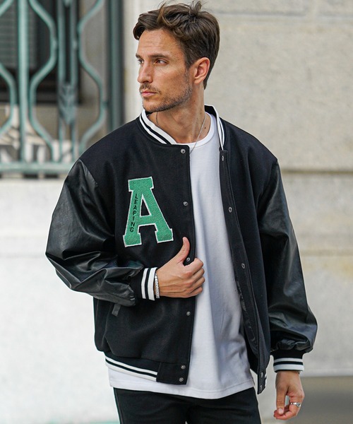 joker（ジョーカー） スタジャン オーバーサイズカレッジロゴ