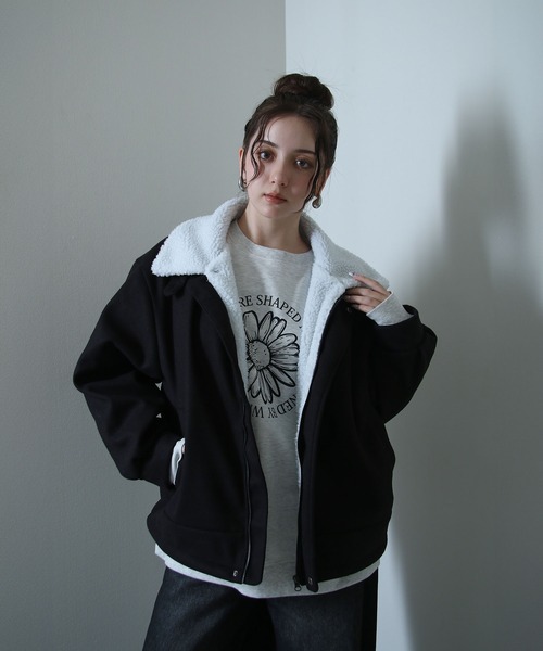 Nilway（ニルウェイ） ブルゾン アウター 裏ボアウールライクスタンド