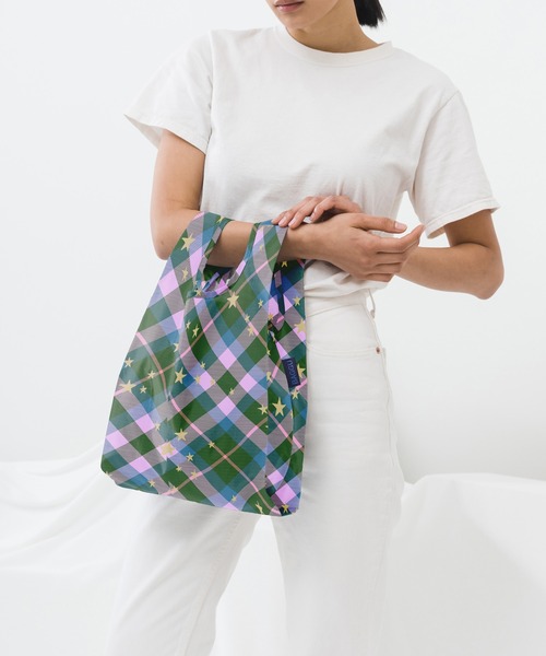 BAGGU（バグゥ） エコバッグ BABY BAGGU 607.グリーンスターチェック