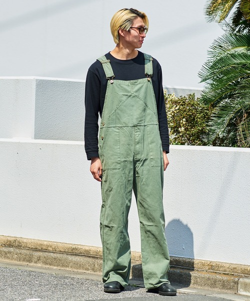 UNIVERSAL OVERALL フリースオーバーオール オリーブグリーン M