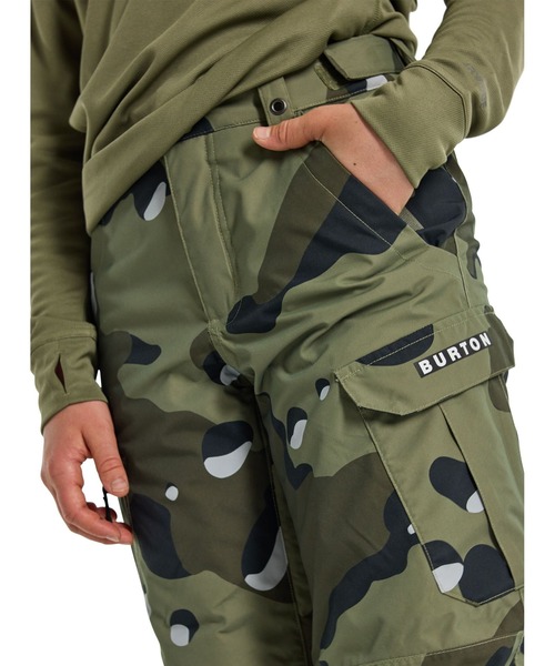バートン キッズ 迷彩フード付きウェアと緑色パンツセット バートン