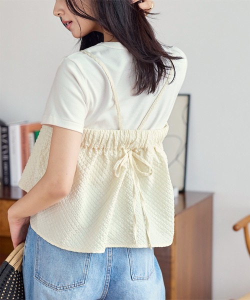 KOBE LETTUCE（神戸レタス） キャミソール ふくれジャガードキャミ