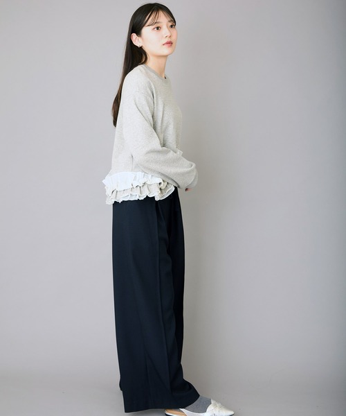 AVIE（アビィ） トレーナー スウェット フリルデザインスウェット