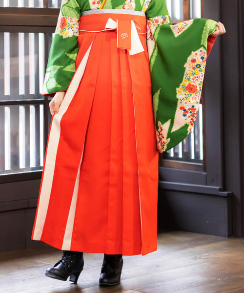 KIMONOMACHI 着物 レディース 袴単品 バイカラー 刺繍入り 卒業式 袴