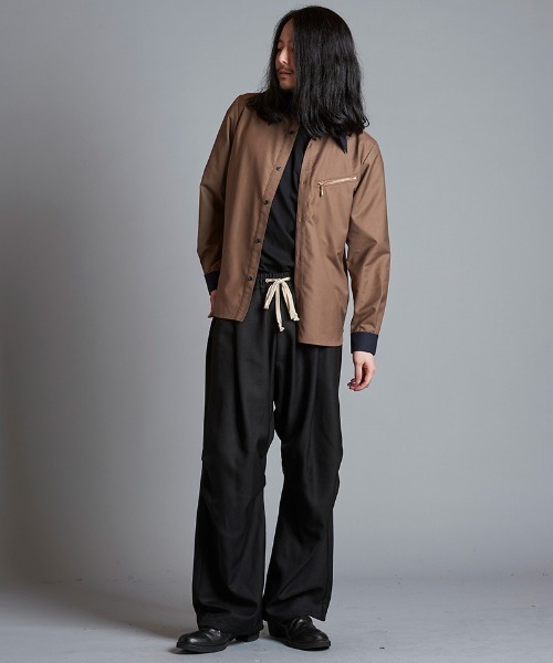 NO ID.（ノーアイディー） シャツ ms5852- クレリックZIP-SH シャツ