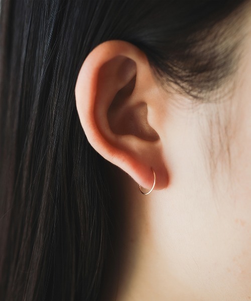 Ray BEAMS（レイ ビームス） ピアス K18 フープピアス 10mm レディース