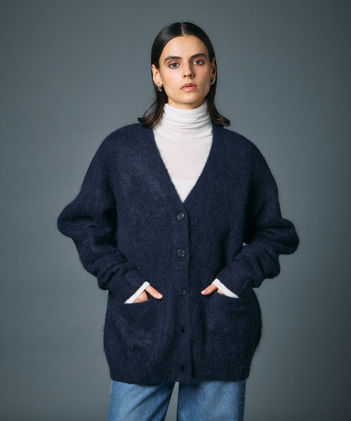 N.O.R.C カーディガン アルパカシャギーニットカーディガン レディース