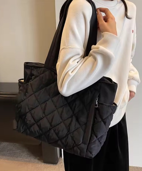 Mignonjour トートバッグ FReePLACe/大容量キルティングトートバッグ