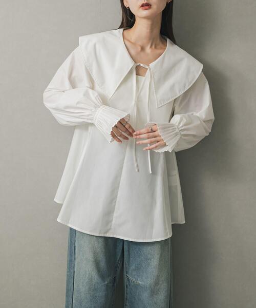 SENSE OF PLACE by URBAN RESEARCH ブラウス シャツ ビッグカラー